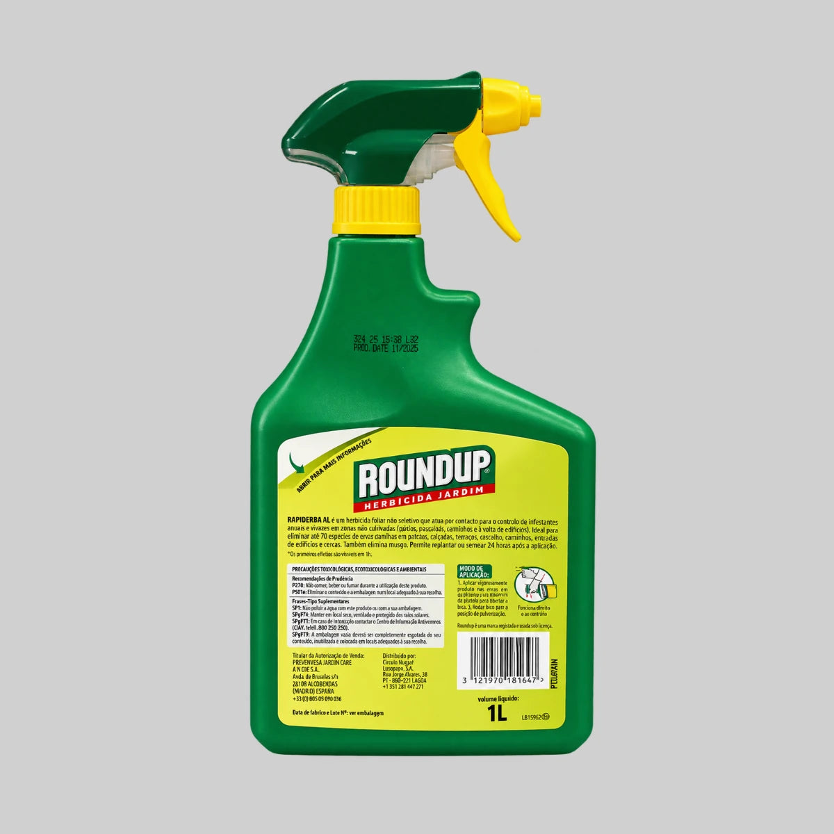 Instruções do RoundUp em Spray