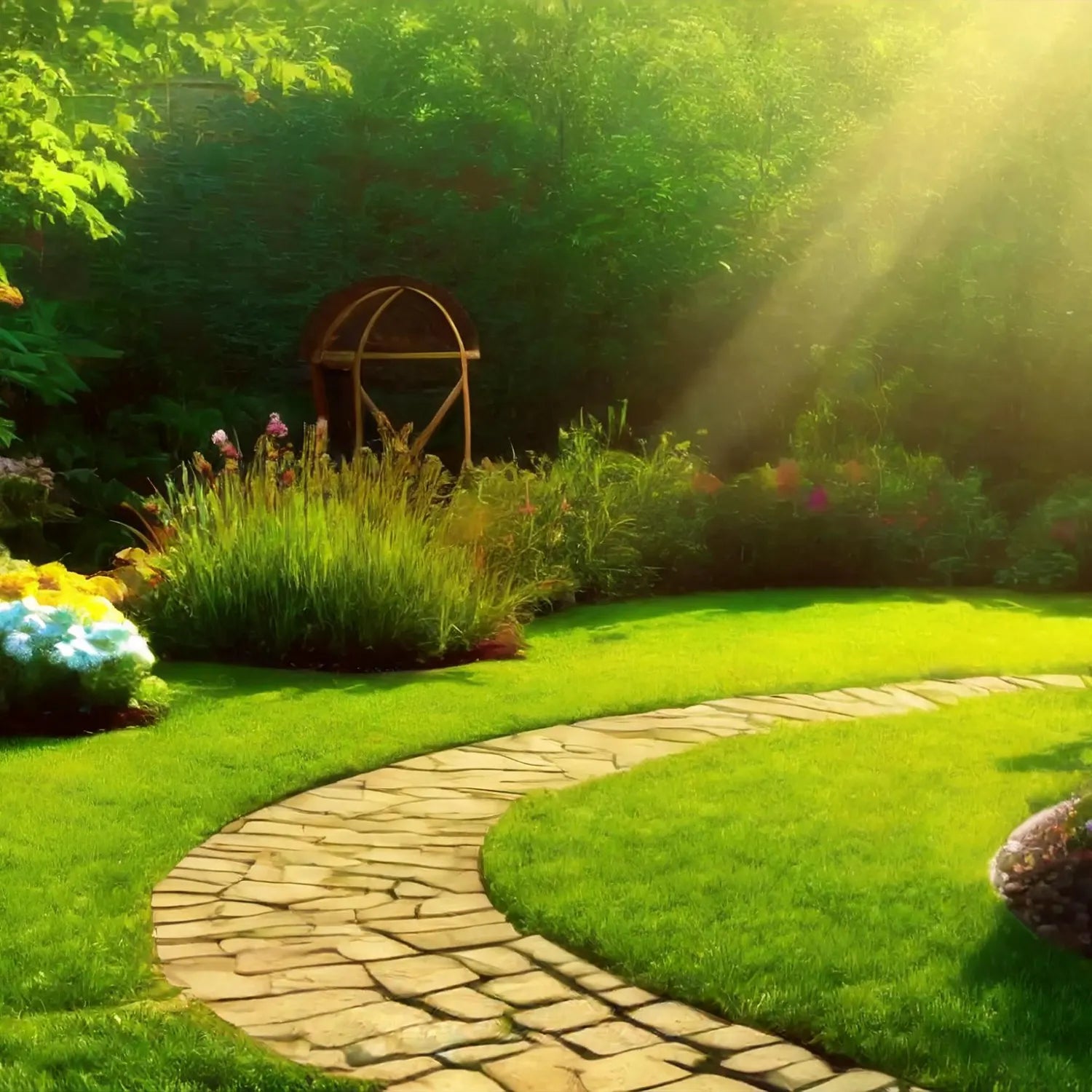 jardim verde saudável sem pragas