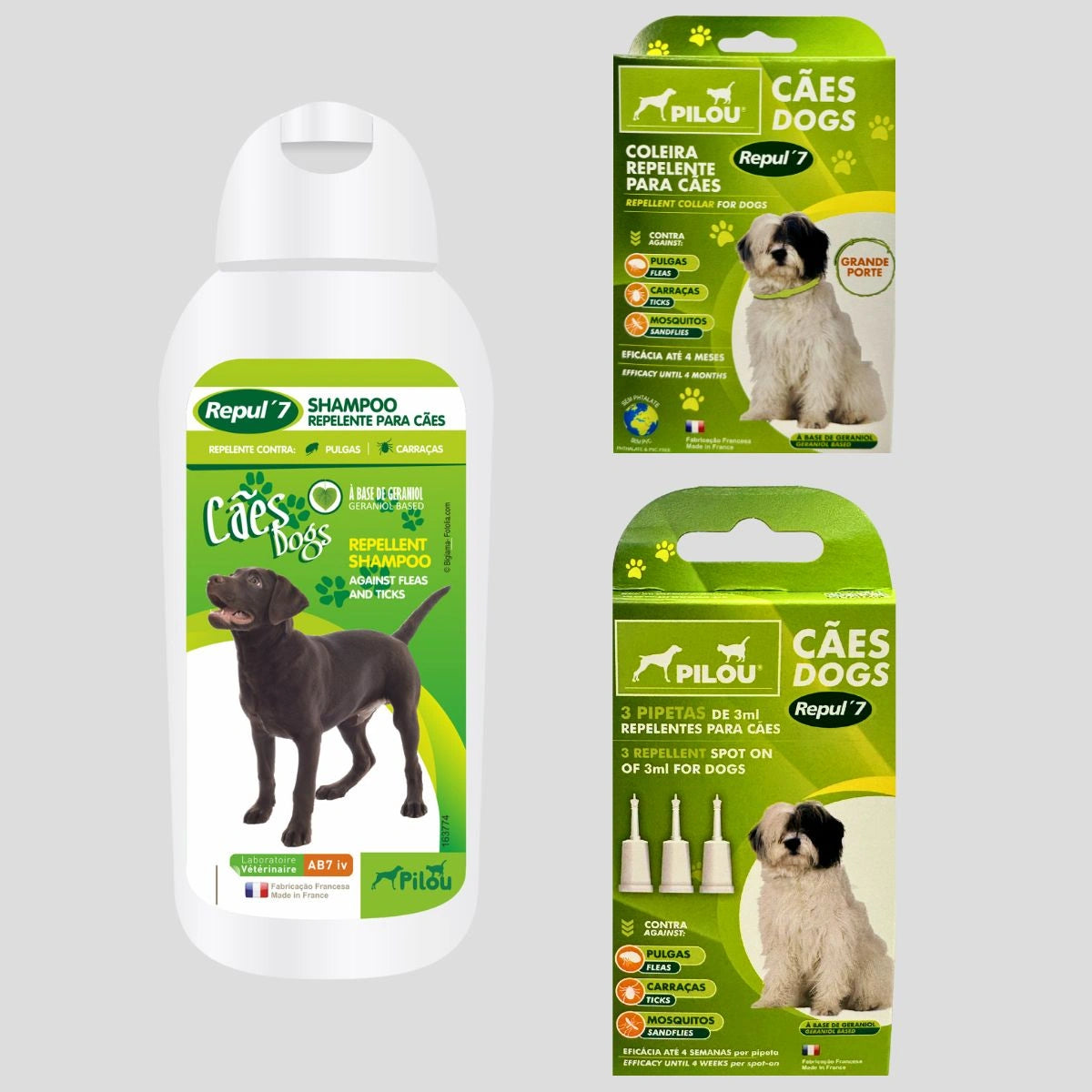 kit para eliminar pulgas no cão
