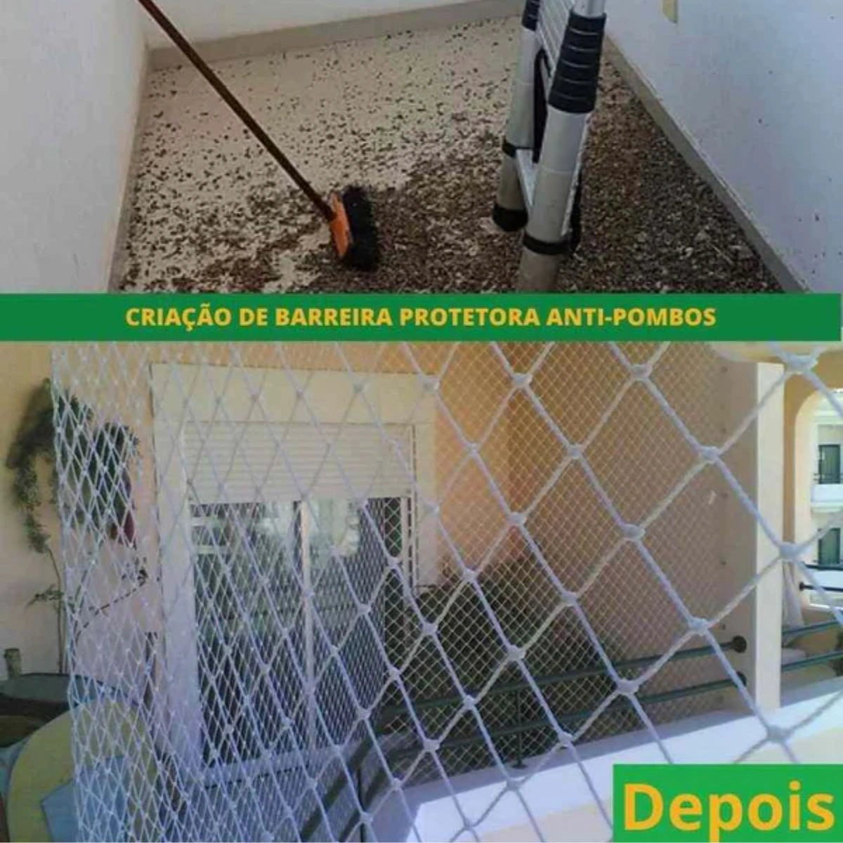 Barreira protetora anti-pombos