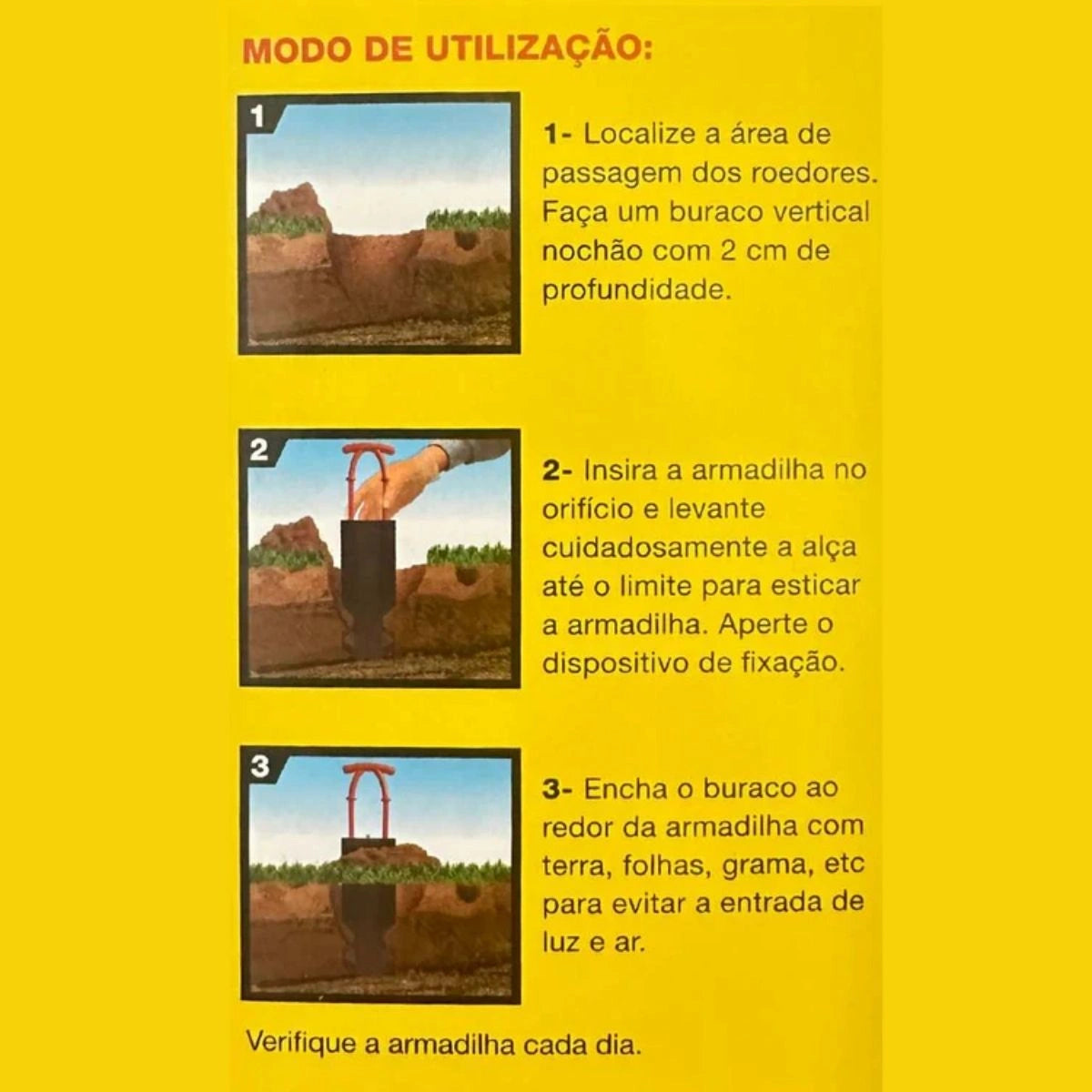 modo de utilização da ratoeira
