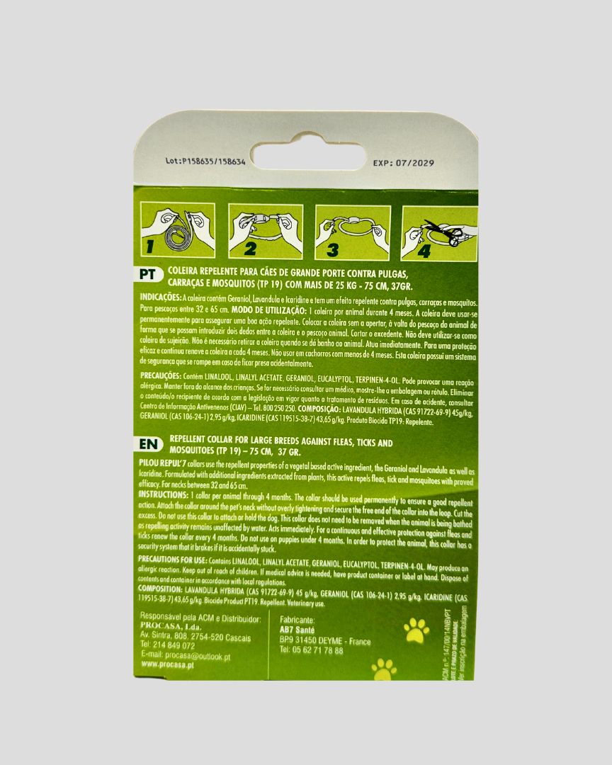 Coleira Repelente Para CÃO | Contra Pulgas, Carraças e Mosquitos