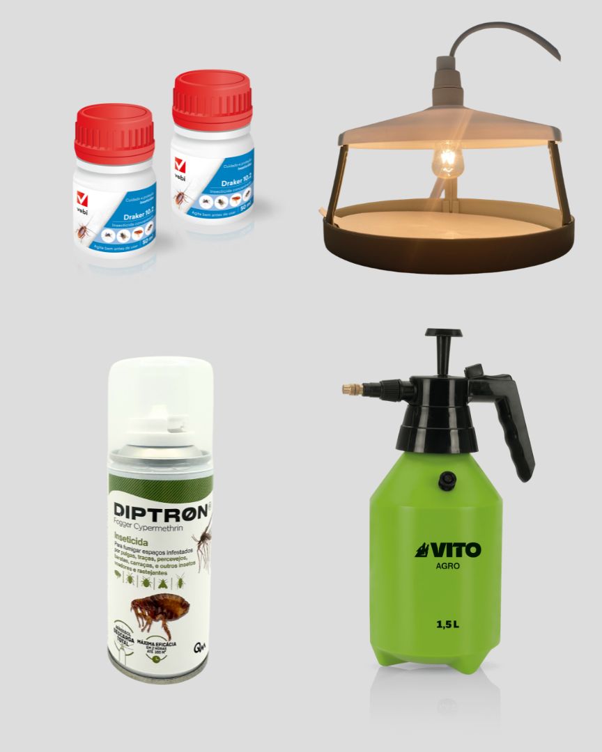 kit completo para eliminar pulgas dentro de casa