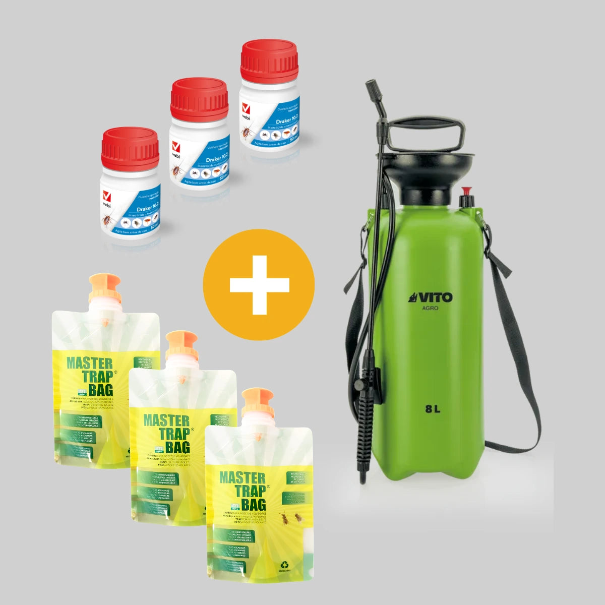Kit para moscas com armadilhas no exterior