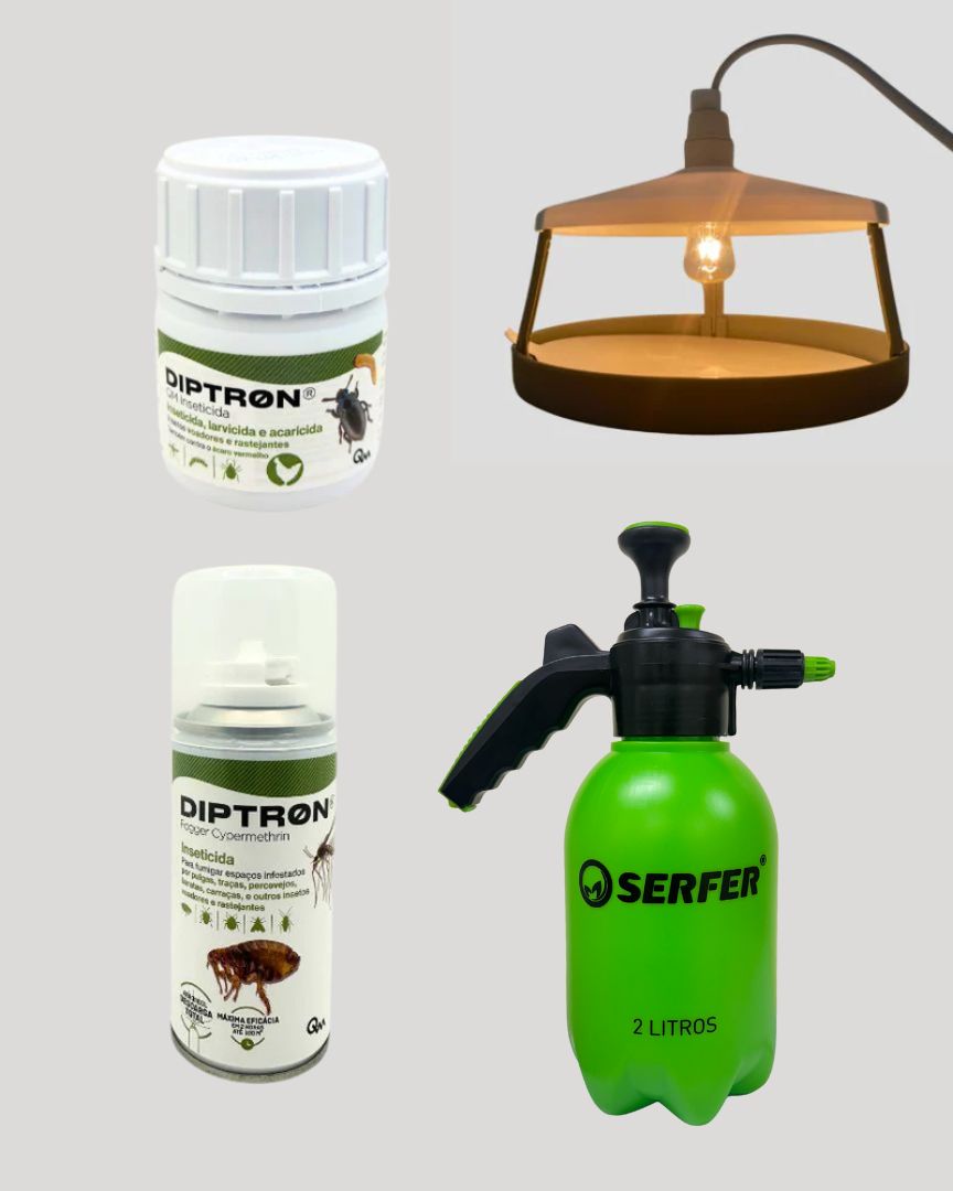 Kit combater pulgas com armadilha