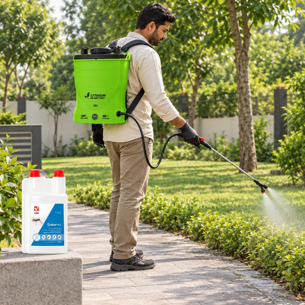 Kit pulverizador de 16L com Draker 1 Litro