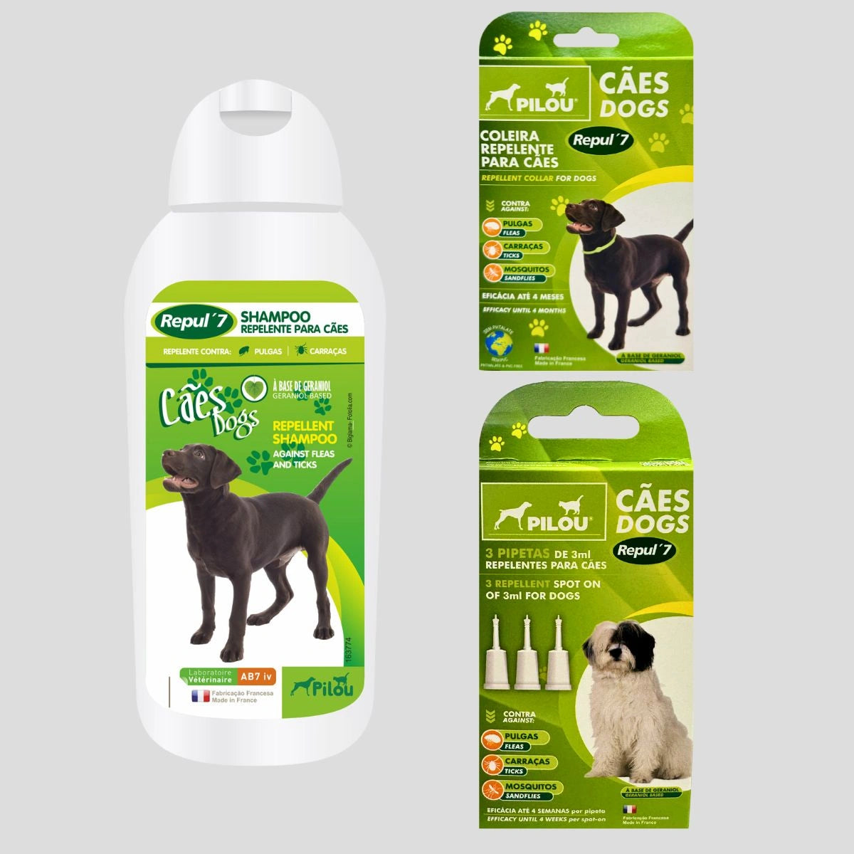 kit para eliminar pulgas no cão grande